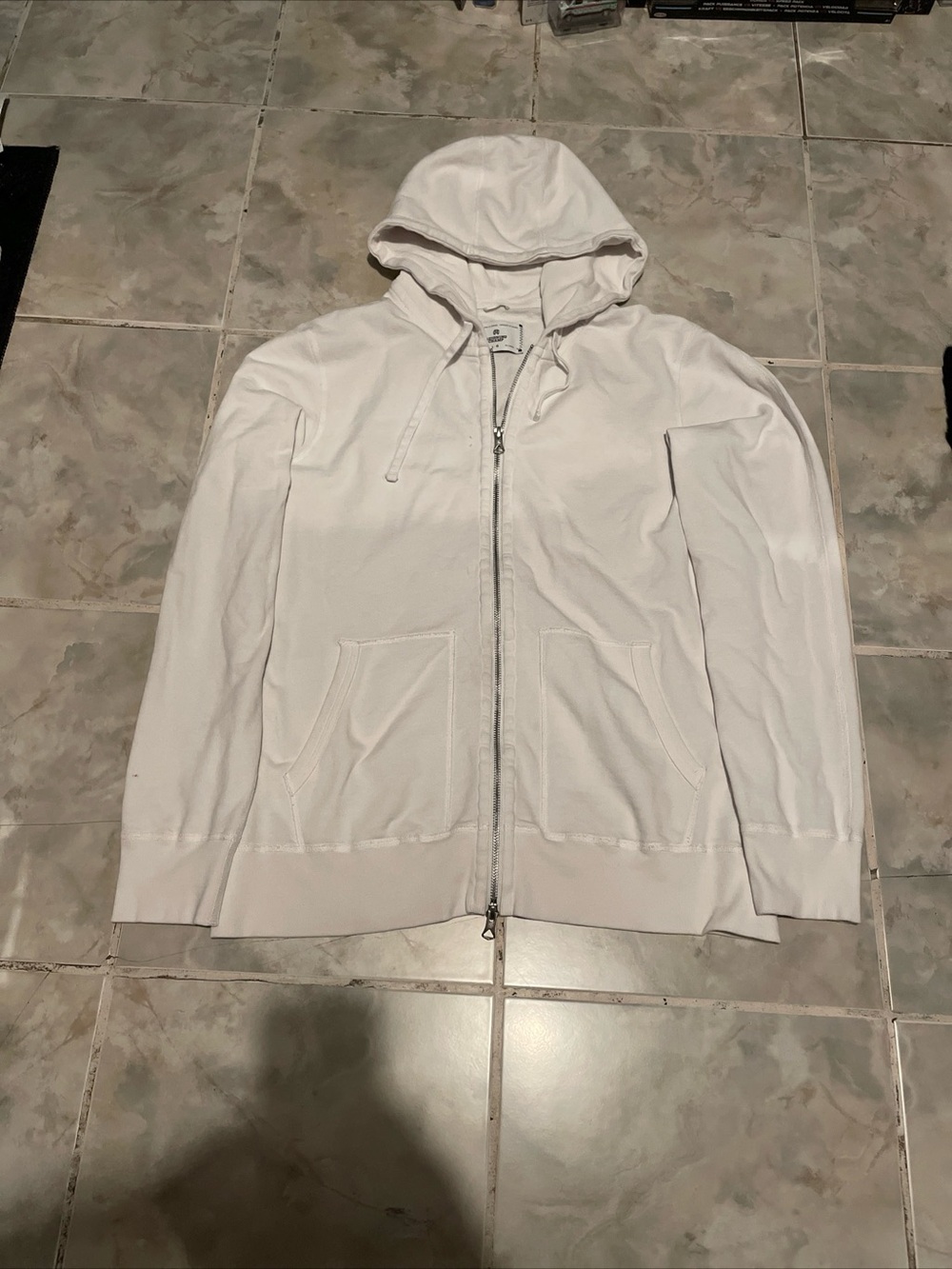 Reigning Champ Hoodie Sweatshirt Men’s Large White Full Zip